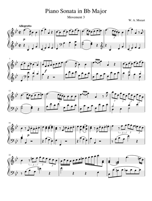 Piano Sonata No.13 in B-flat major, K.333/315c – Wolfgang Amadeus Mozart
