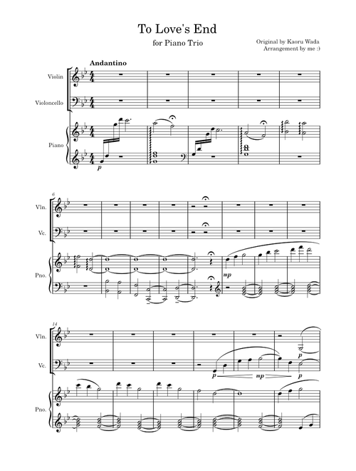 To Loves End – Kaoru Wada