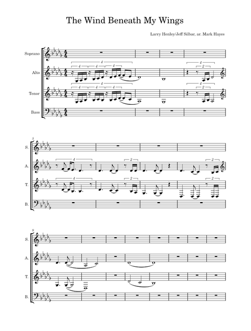 The Wind Beneath My Wings – Unknown author