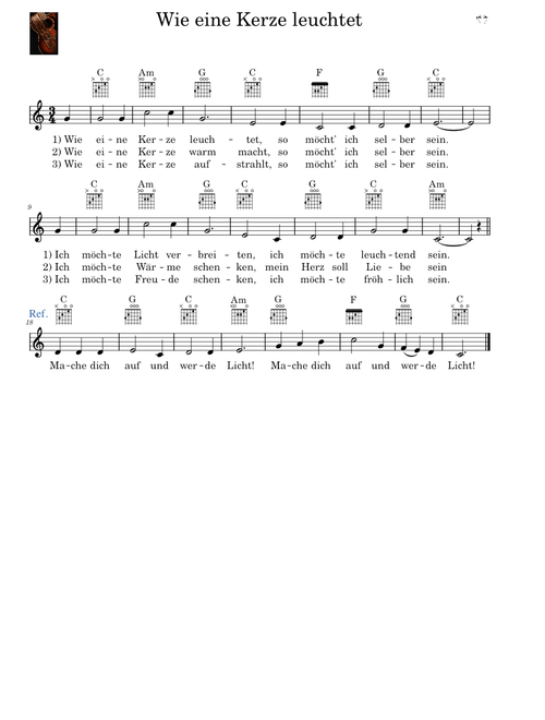 Wie eine Kerze leuchtet – Religious Song