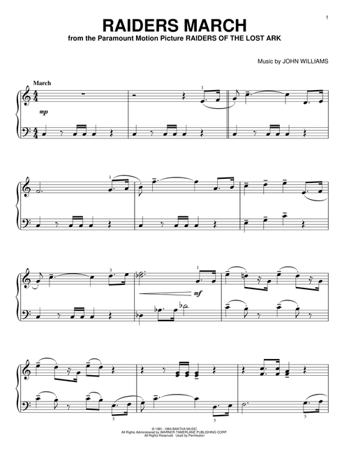 Raiders March - John Williams (Piano Solo)