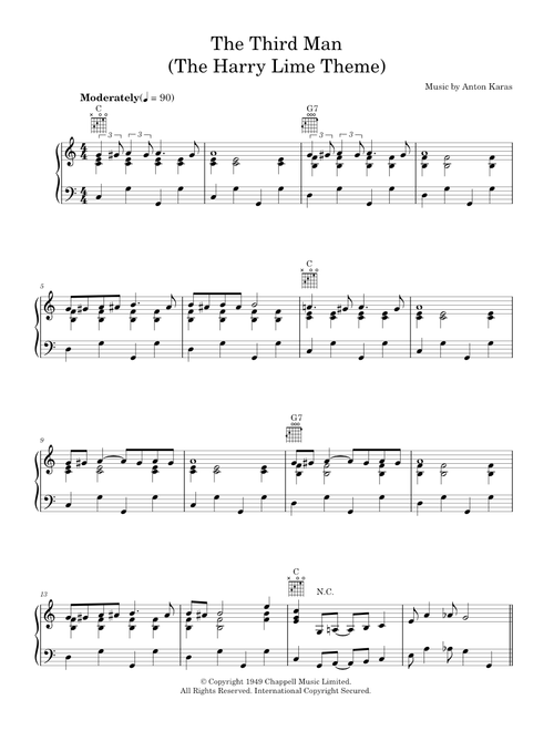The third man theme - Anton Karas (Piano Solo)