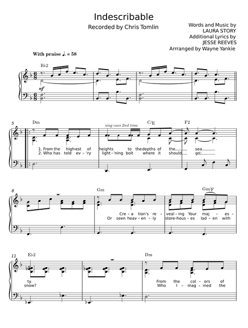 Indescribable - Chris Tomlin
