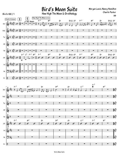 Bird's Moon Suite  (score & parts