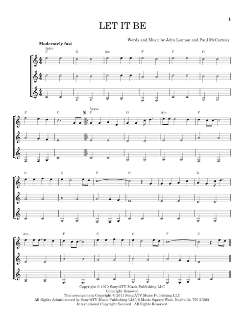 Let It Be - The Beatles, Kris Allen (Guitar Ensemble)