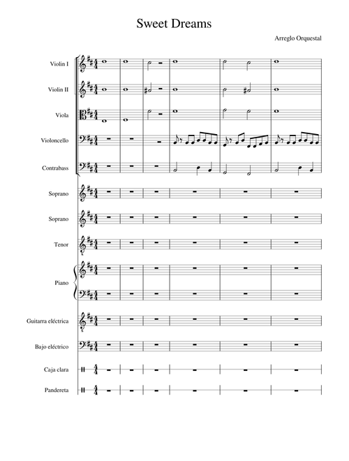 Suite Dreams (Sweet Dreams - Eurythmics) 