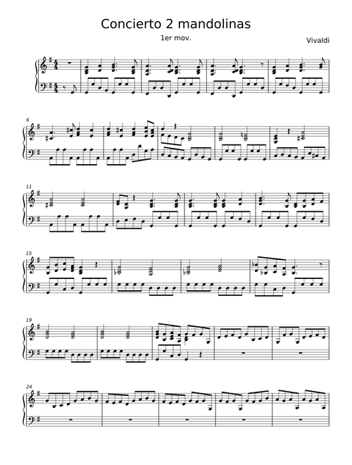 Concerto for 2 Mandolins in G major, RV 532 - Antonio Vivaldi