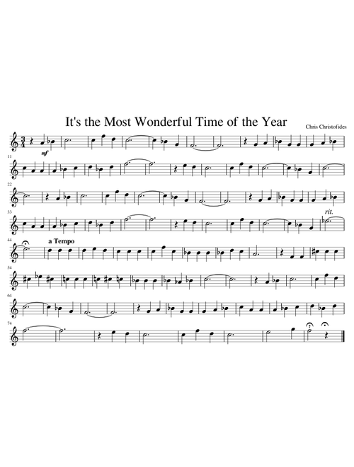 It's the Most Wonderful Time of the Year (for 5x7 Lyre)