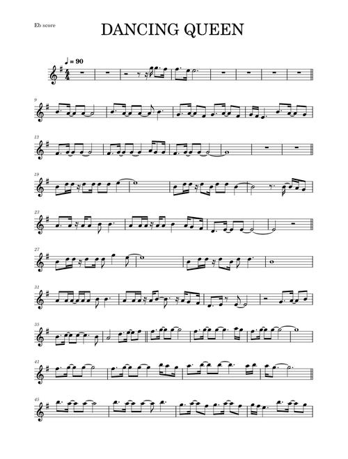 Dancing queen – ABBA (Alto Sax RMK)