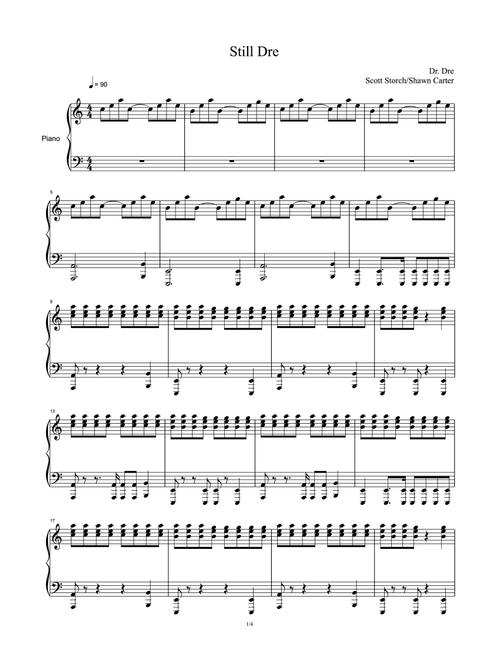 Still D.r.e. (Arr. Dr. Dre) - Dr Dre (Piano Solo)