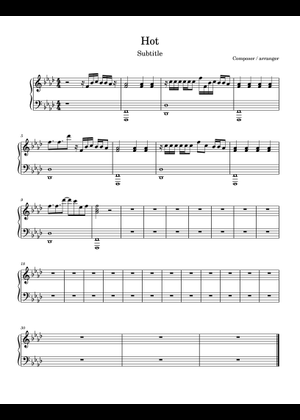 HOT – SEVENTEEN (세븐틴) (Pianella Piano) Sheet Music for Piano