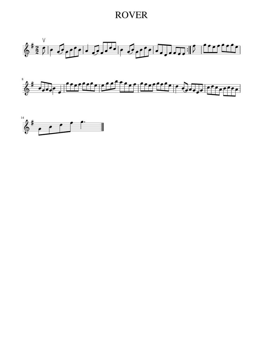 Music Rover ROVER Sheet music for Piano (Solo) Easy | Musescore.com