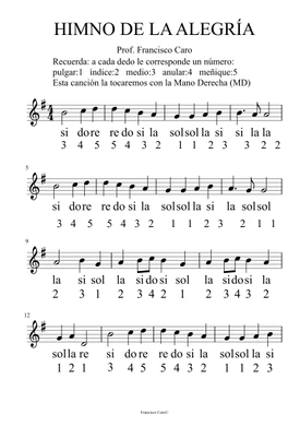 dolor de muelas Bocadillo columpio Free Himno de la alegria by Música Clásica sheet music | Download PDF or  print on Musescore.com