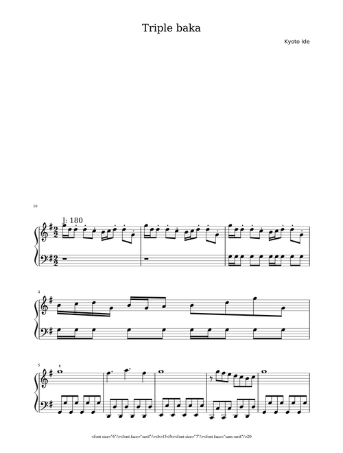 Triple Baka! Hatsune Miku Piano