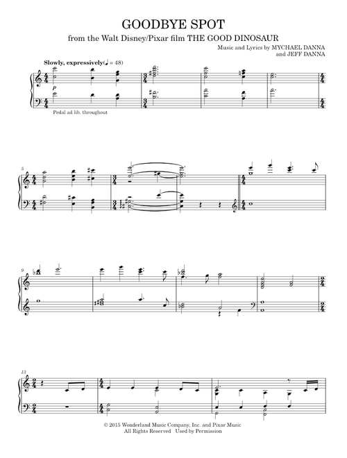 Goodbye Spot - Mychael & Jeff Danna, Mychael Danna (Piano Solo)
