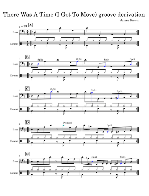 There Was A Time (I Got To Move) groove derivation
