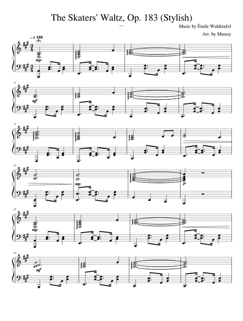 The Skaters' Waltz, Op. 183 (Stylish)