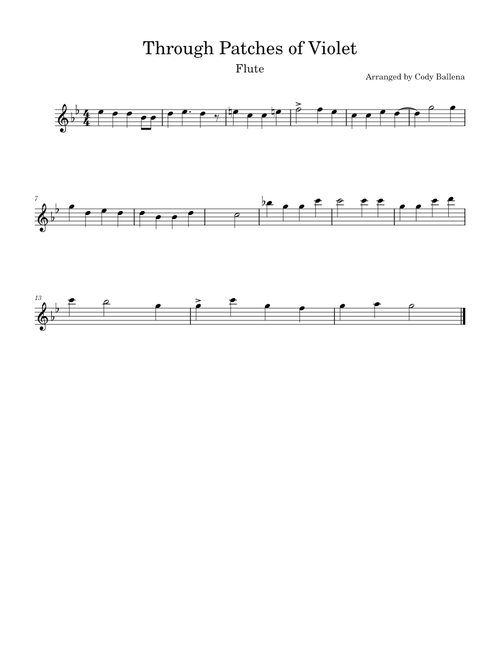 Through Patches of Violet (Flute) – Mili