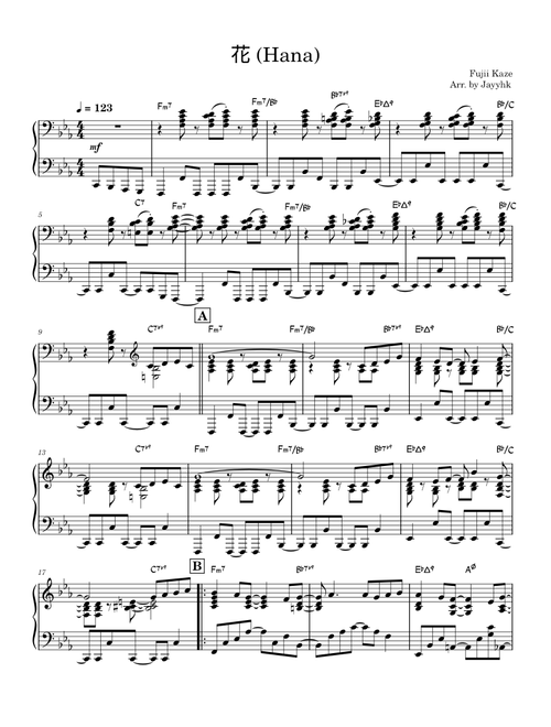 アニメ sheet music by acheang2009 | Play, print, and download in