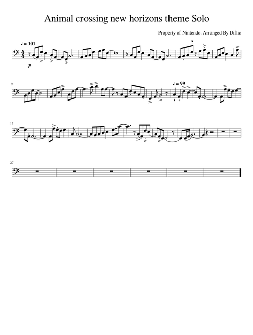 Animal crossing new horizons theme Solo