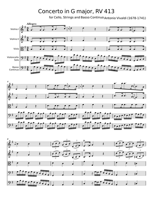 Violin Concerto in G major - Antonio Vivaldi