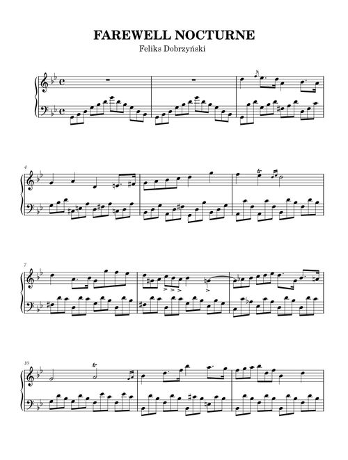 Feliks Dobrzyński - Farewell Nocturne