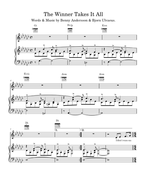 The winner takes it all – ABBA