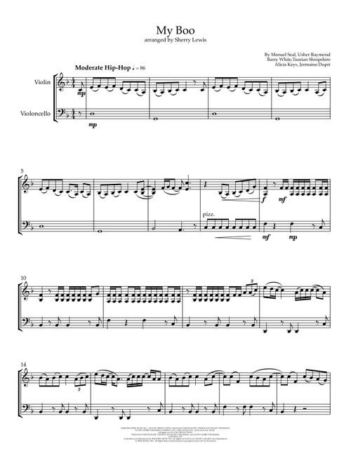 My Boo (Arr. Sherry Lewis) - Usher & Alicia Keys (Instrumental Duet)