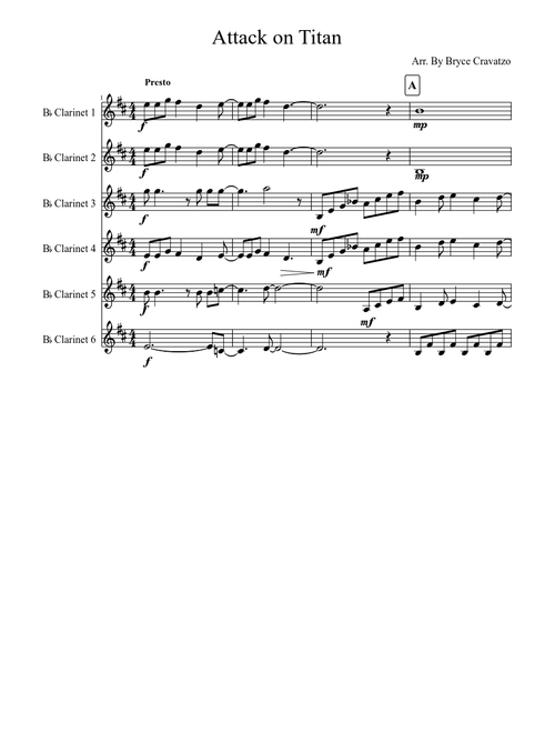 Attack on Titan Clarinet