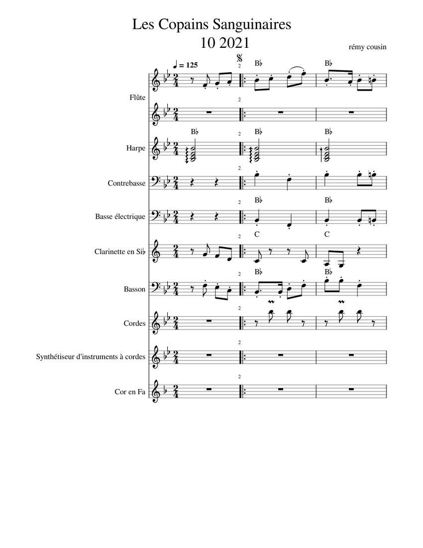 Les Copains Sanguinaires - piano tutorial