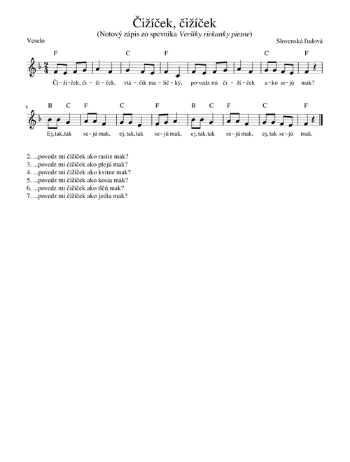 ižíček, čižíček