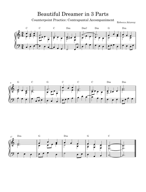 Beautiful Dreamer with 3 Parts