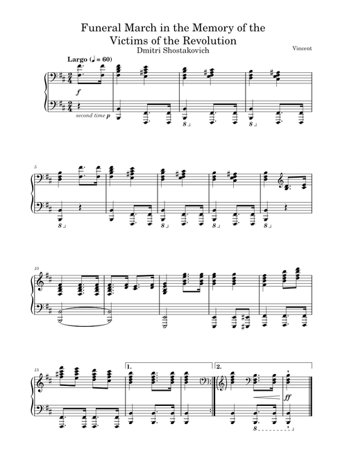 Shostakovich - Funeral March in the Memory of the Victims of the Revolution