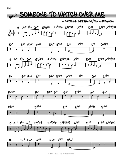 Someone To Watch Over Me (arr. David Hazeltine) - George Gershwin (Real Book - Enhanced Chords)
