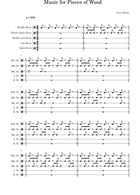 Free Steve Reich sheet music | Download PDF or print on MuseScore.com