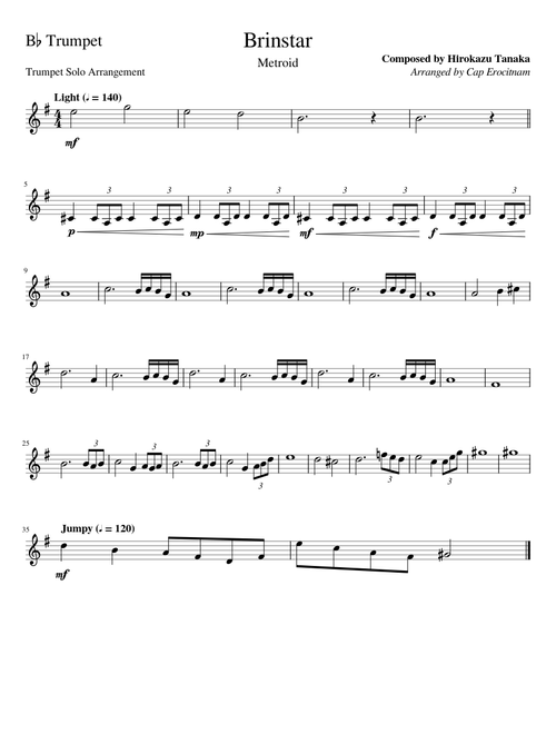 "Brinstar" from Metroid (Trumpet Solo ver.)