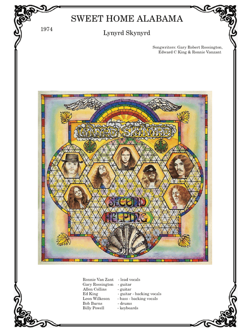 Sweet home alabama – Lynyrd Skynyrd Sweet Home Alabama Full Score-RobbAus53