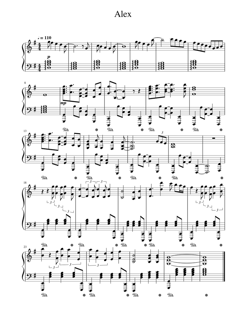 Alex Sheet music for Piano (Solo)