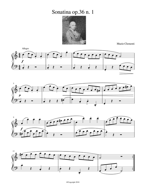 Sonatina op 36 n 1 Muzio Clementi