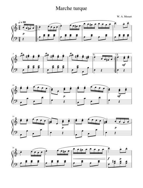 Marche turque – Wolfgang Amadeus Mozart