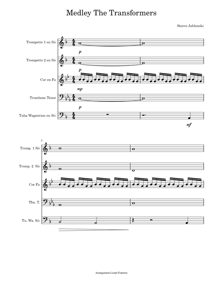 Medley The Transformers Quintet Piano Tutorial