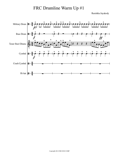 FRC Drumline Warm Up #1 
