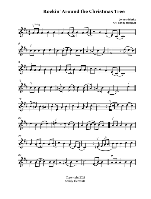 Rockin' Around The Christmas Tree (Arr. Sandy Herrault) - Toby Keith (Violin Solo)