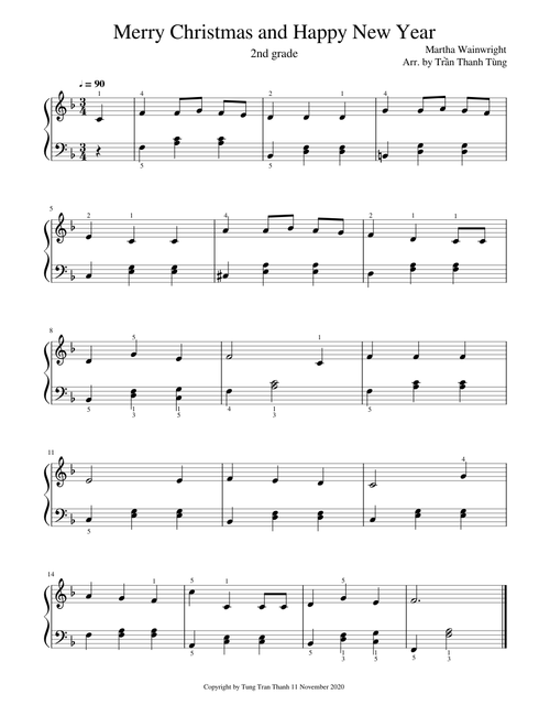 Merry Christmas and Happy New Year-Piano-2nd grade-TTT