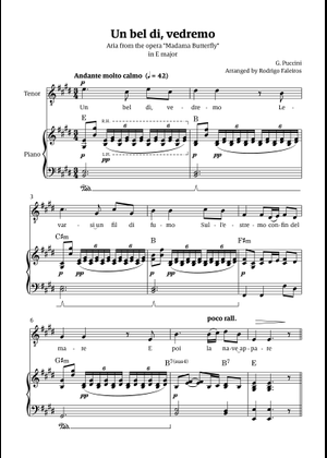 Madama Butterfly Sheet Music for Piano, Vocals (Piano-Voice