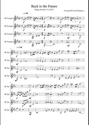 Back To The Future Sheet Music for French horn (Mixed Quartet
