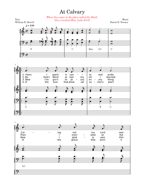 At calvary – Daniel B. Towner