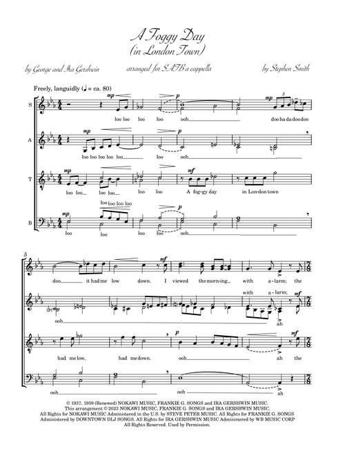 A Foggy Day (in London Town) (Arr. Stephen Smith) - Ira Gershwin, George Gershwin (Choral, SATB divisi)
