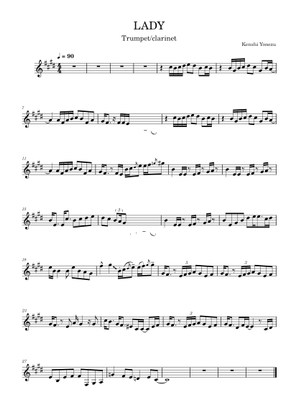 LADY – Kenshi Yonezu (米津 玄師) Sheet Music for Piano (Solo