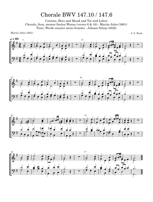 Chorale BWV 147.10 - Johann Sebastian Bach